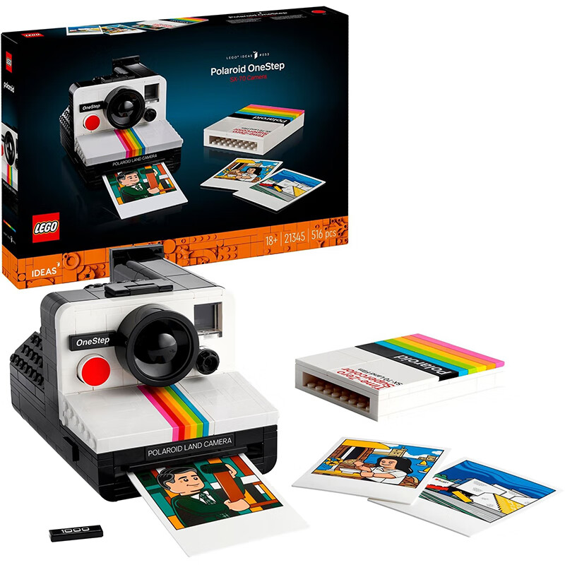 LEGO 21345 Polaroid SX-70 Instant Camera Building Blocks, Children's Toy, Birthd...