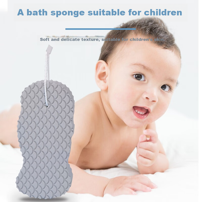 Jiebishi Baby Bath Scrubber Sponge, Children's Bathing Tool, Baby Exfoliating Sp...