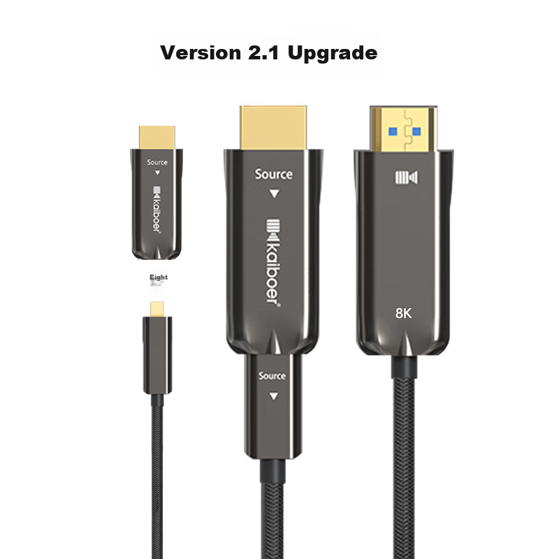 Kaibor Fiber Optic Silver-Plated Micro HDMI to HDMI Cable, Camera Mini HDMI High...