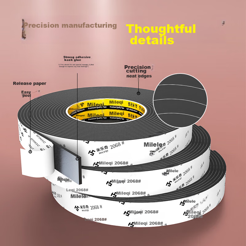 Mileqi Strong Adhesive Single-Sided EVA Foam Tape Thickened Shockproof Windproof...