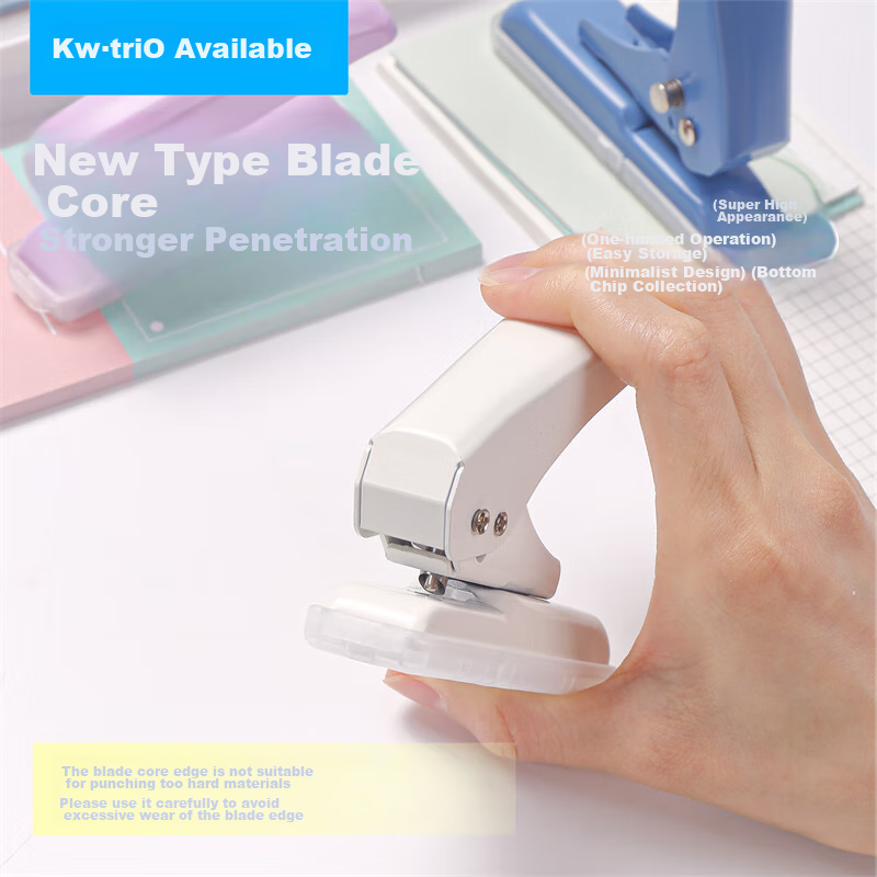 Keduyou 40-Page Single-Hole Punch Machine, Small Bank Card Puncher, Hole Puncher...