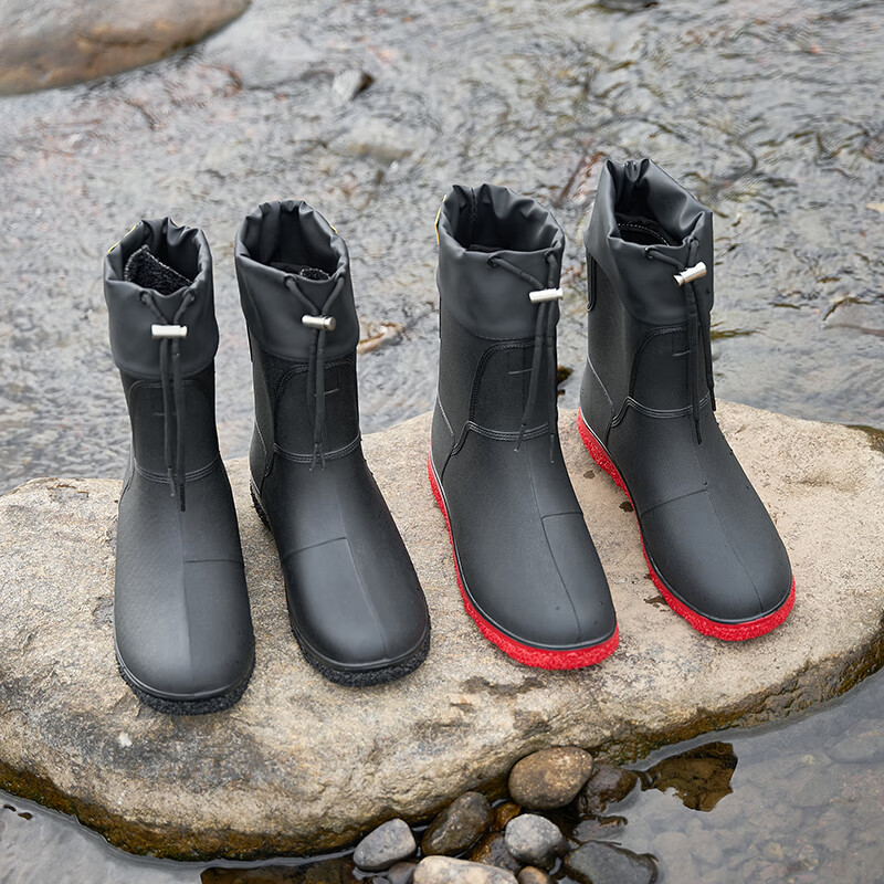 Blue Seagull Shield Men's High Tube Waterproof Shoes Rain Boots Rubber Shoes Out...