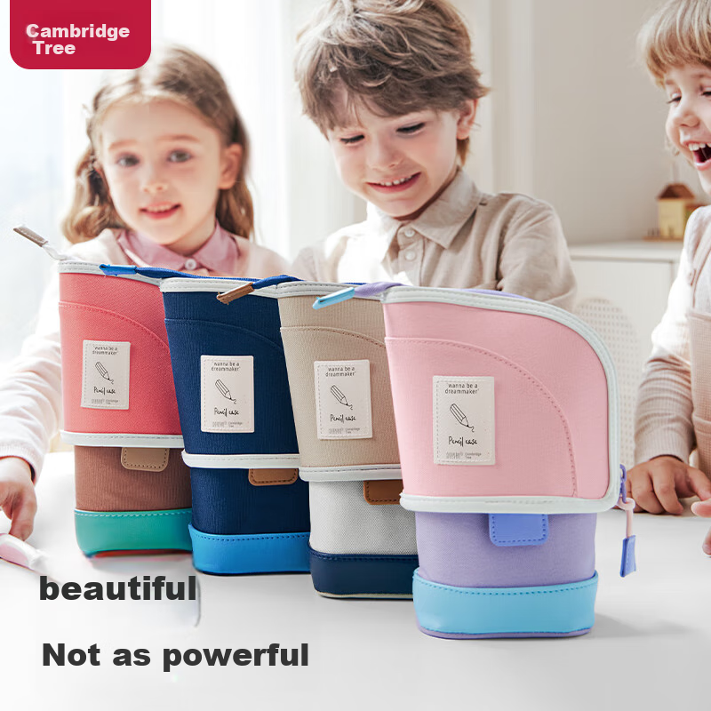 Cambridge Standing Pencil Case, Large Capacity for Primary School Students, Styl...