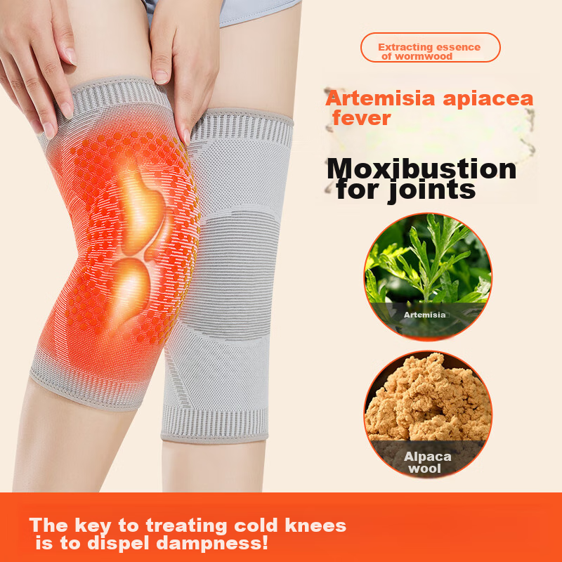 Nailikesi Mugwort Knee Brace, Warm Self-Heating, for Men And Women, Elderly, Art...