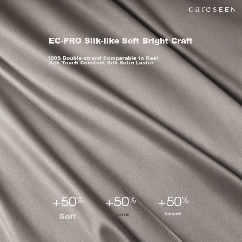 Canasin Egyptian Cotton Luxury Four-piece Set 100S Pure Cotton Satin Duvet Cover...