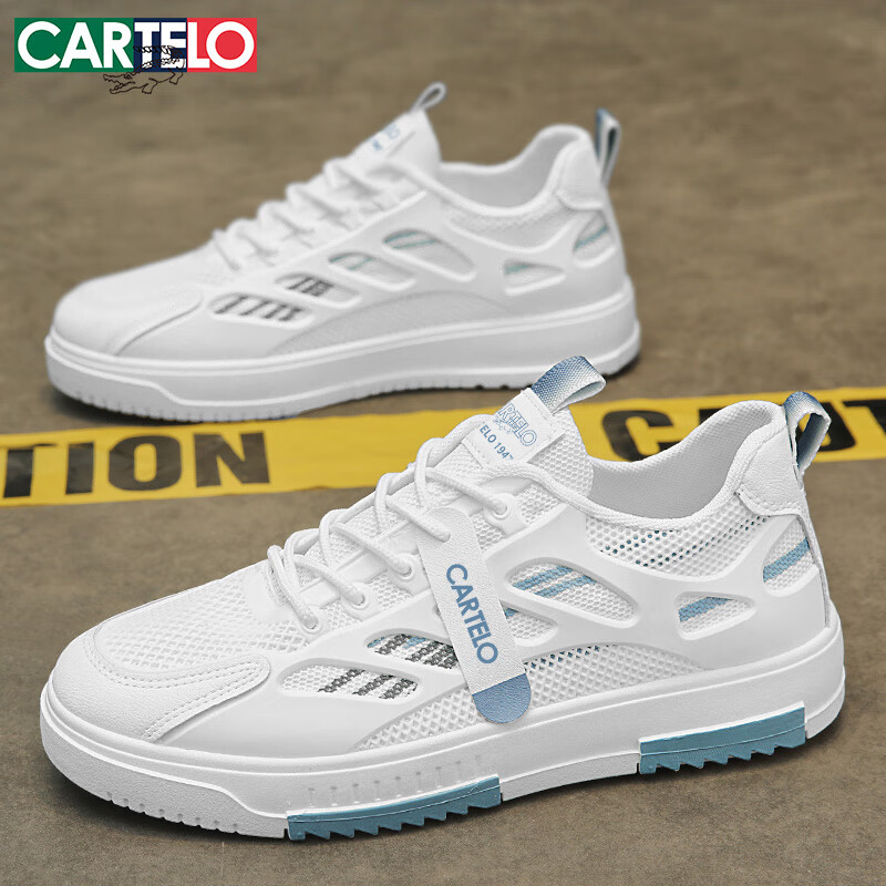 CARTELO Men's Breathable Shoes Spring/Summer 2025 Men's Mesh Sneakers Men's Spor...