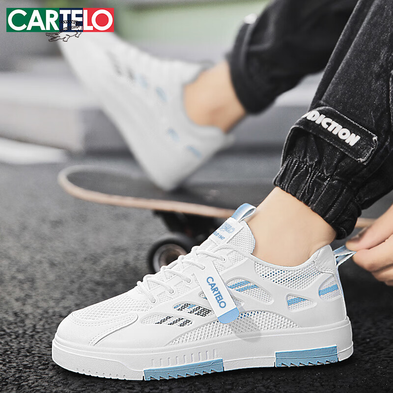 CARTELO Men's Breathable Shoes Spring/Summer 2025 Men's Mesh Sneakers Men's Spor...