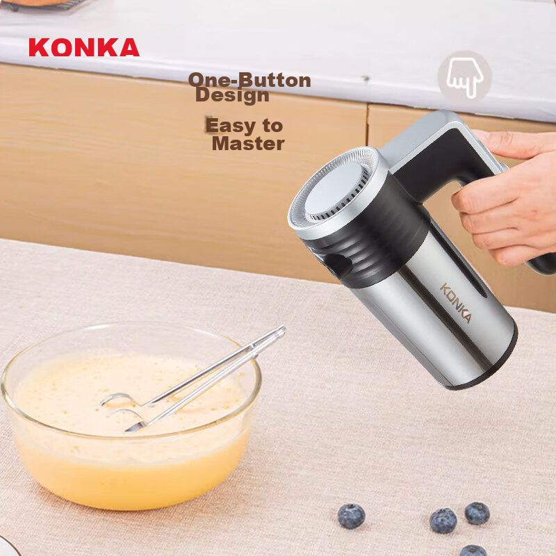 KONKA Electric Egg Beater, Household Hand Mixer, Cream Whipper Mini, Handheld Ba...