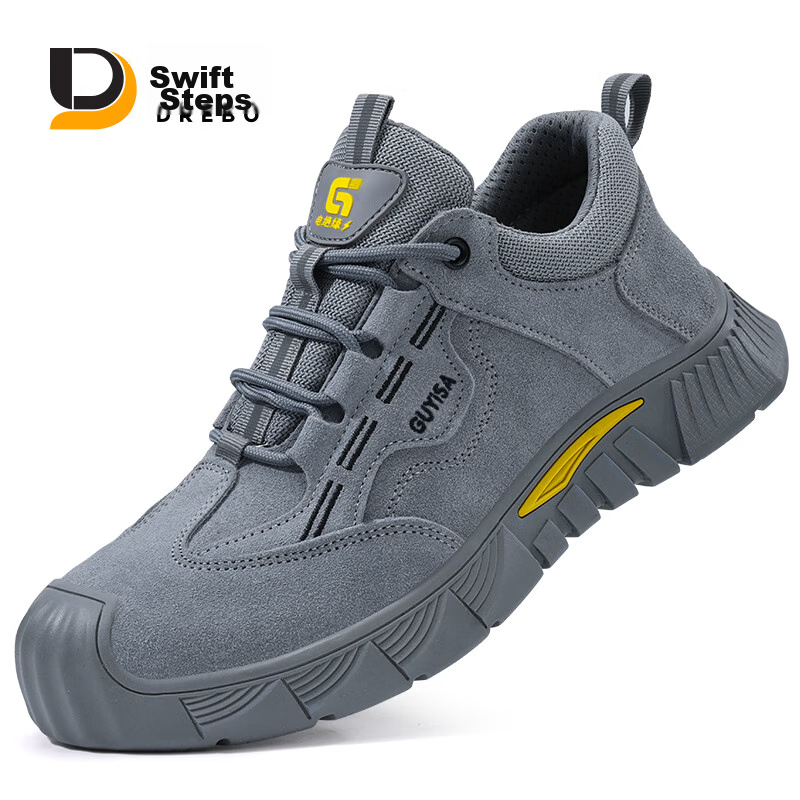 JUNBU Safety Shoes for Men, Electrician Insulated Plastic Toe Cap, Anti-Smashing...