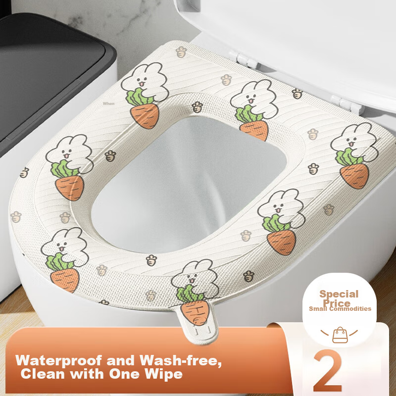 Jiashigao Toilet Seat Cover, All-Season Waterproof, Thickened, Washable, No-Wash...