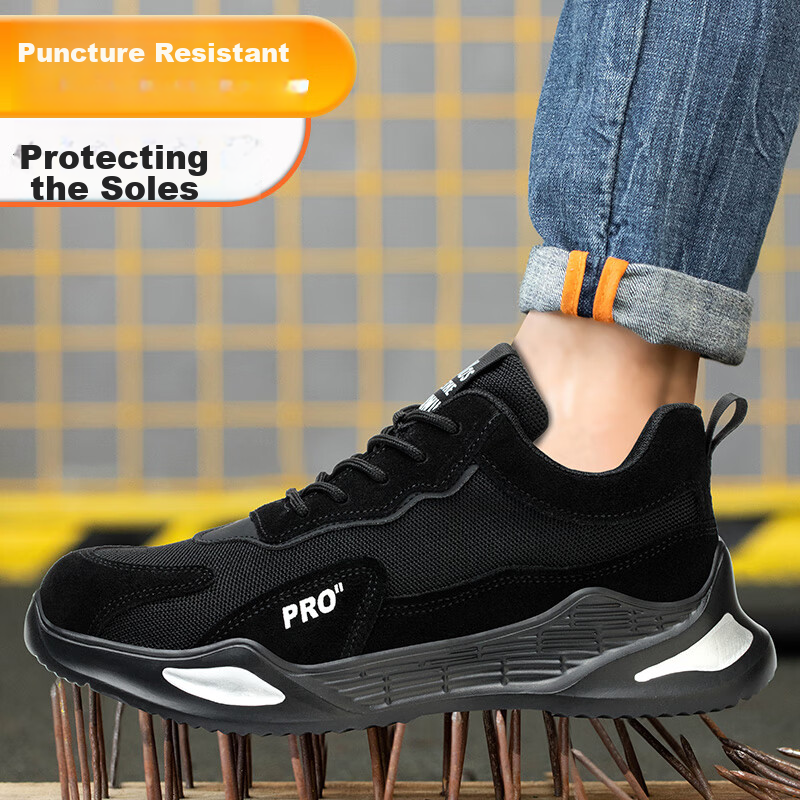 Laoguanjia Safety Shoes for Men, Ultra-Light Breathable Steel Toe Anti-Smashing...