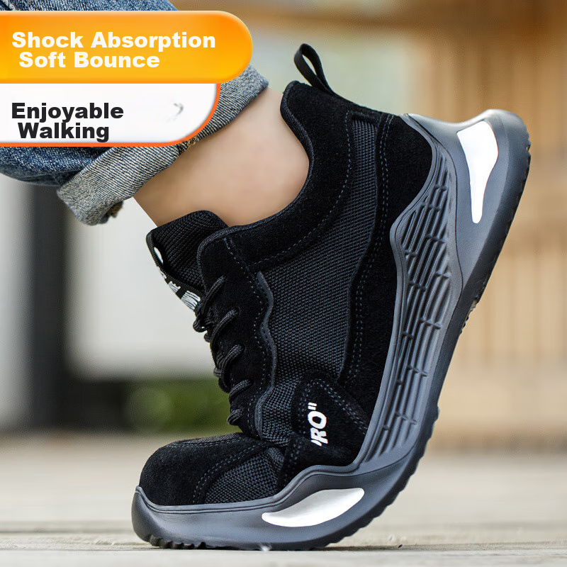 Laoguanjia Safety Shoes for Men, Ultra-Light Breathable Steel Toe Anti-Smashing...