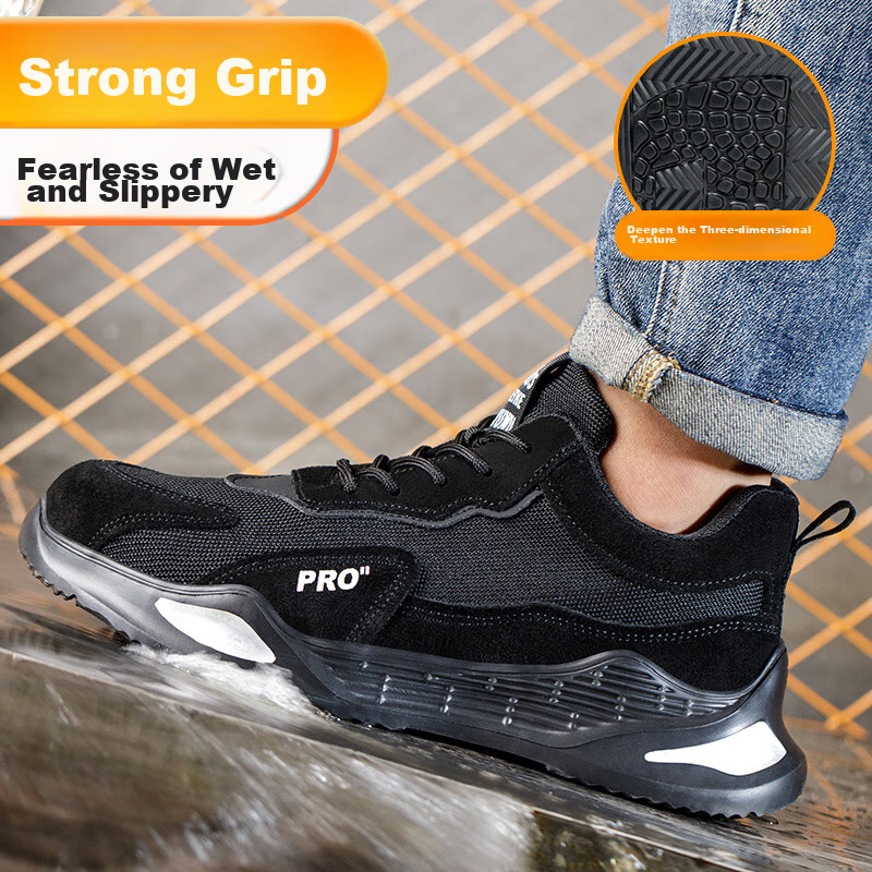 Laoguanjia Safety Shoes for Men, Ultra-Light Breathable Steel Toe Anti-Smashing...