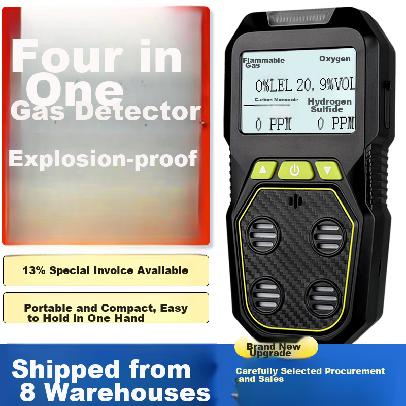 Kailu Handheld Four-in-One Gas Detector for Combustible Gas, Oxygen, Hydrogen Su...