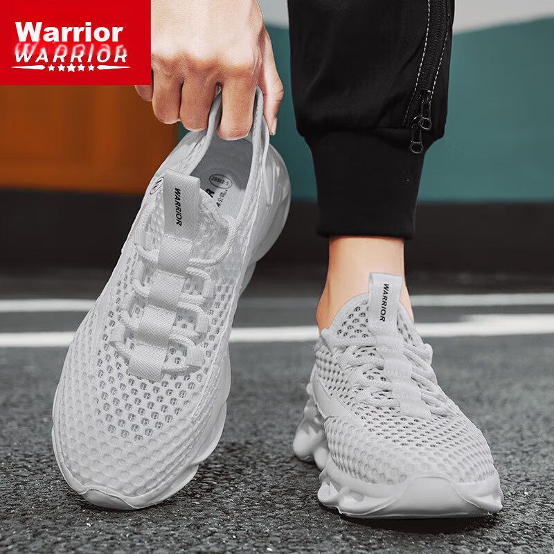 Warrior Mesh Shoes for Men, Breathable Running Sneakers, Comfortable Hollow-Out...