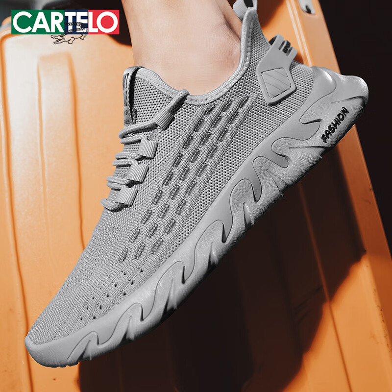 CARTELO Men's Summer Hollow Breathable Mesh Shoes Comfortable Wear-resistant All...