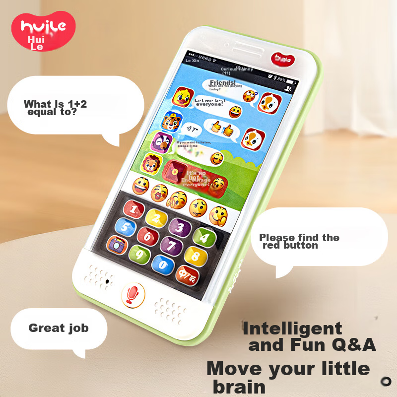 HUILE TOYS Baby And Toddler Micro Phone Toy for 1-3 Year Old Boys And Girls, Ear...