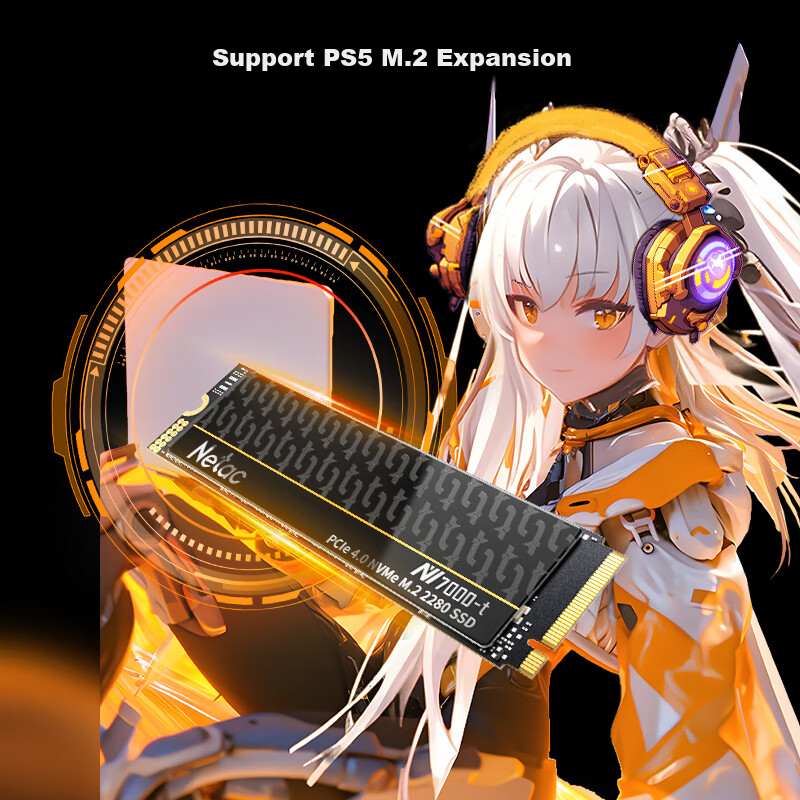 Netac 1TB SSD M.2 Interface (NVMe Protocol PCIe 4.0 X4) NV7000-T Jueying Series,...