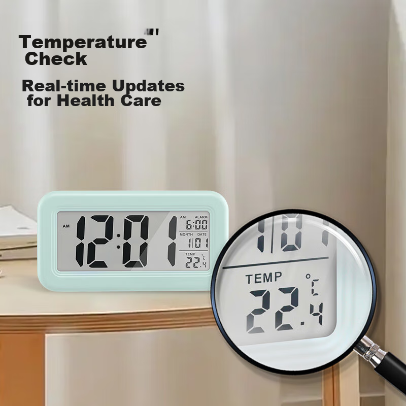 Compas Multifunctional Electronic Student Alarm Clock, Backlit Digital Clock, Ch...