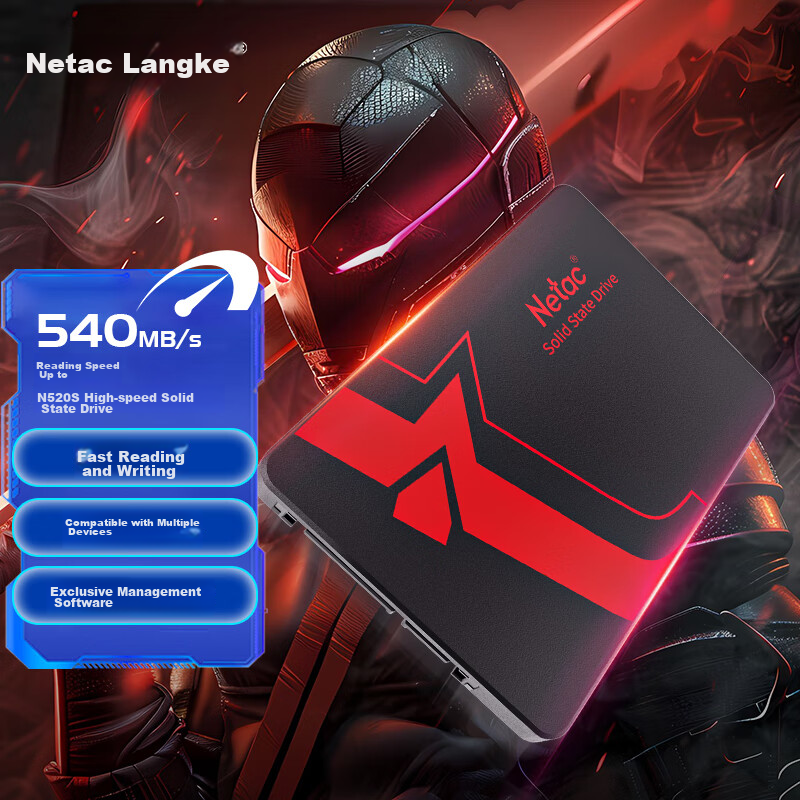 Netac 512GB SSD, SATA 3.0 Interface, N520S Ultra Light Series, Compatible with D...