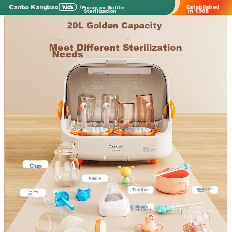 Kangbao Baby Bottle Sterilizer Cabinet with UV Light, Bottle Sterilizer with Dry...