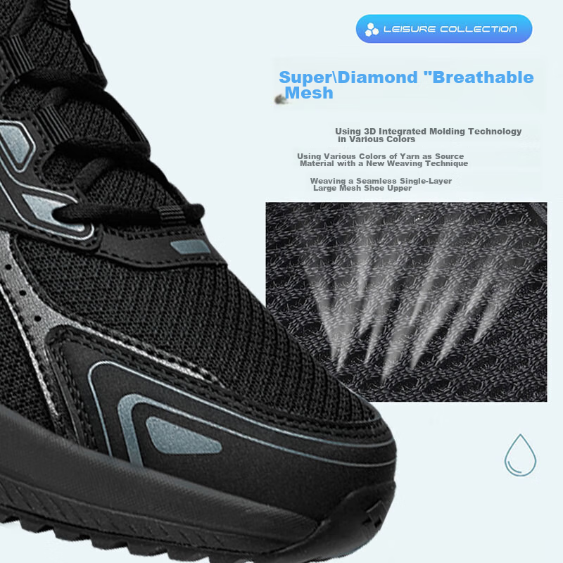 LOTTO Men's Sports Shoes, Breathable Casual High Rebound Shock-Absorbing Wear-Re...