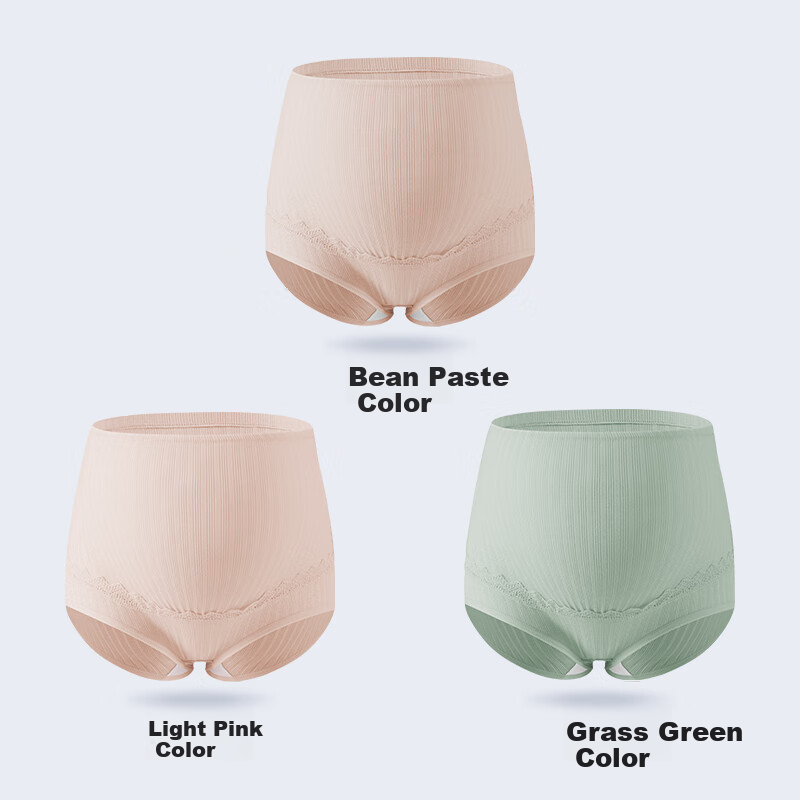 Jingqi (JOYNCLEON) Maternity Underwear, Pure Cotton, Adjustable High-Waist Belly...