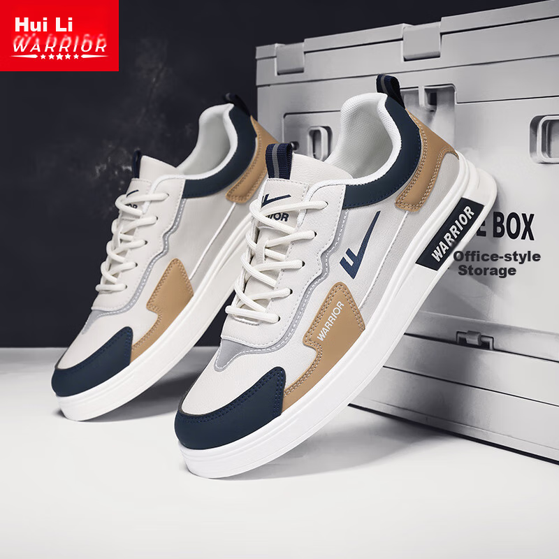 Warrior Official Men's White Shoes Men's 2025 Spring New Style Board Shoes Men's...