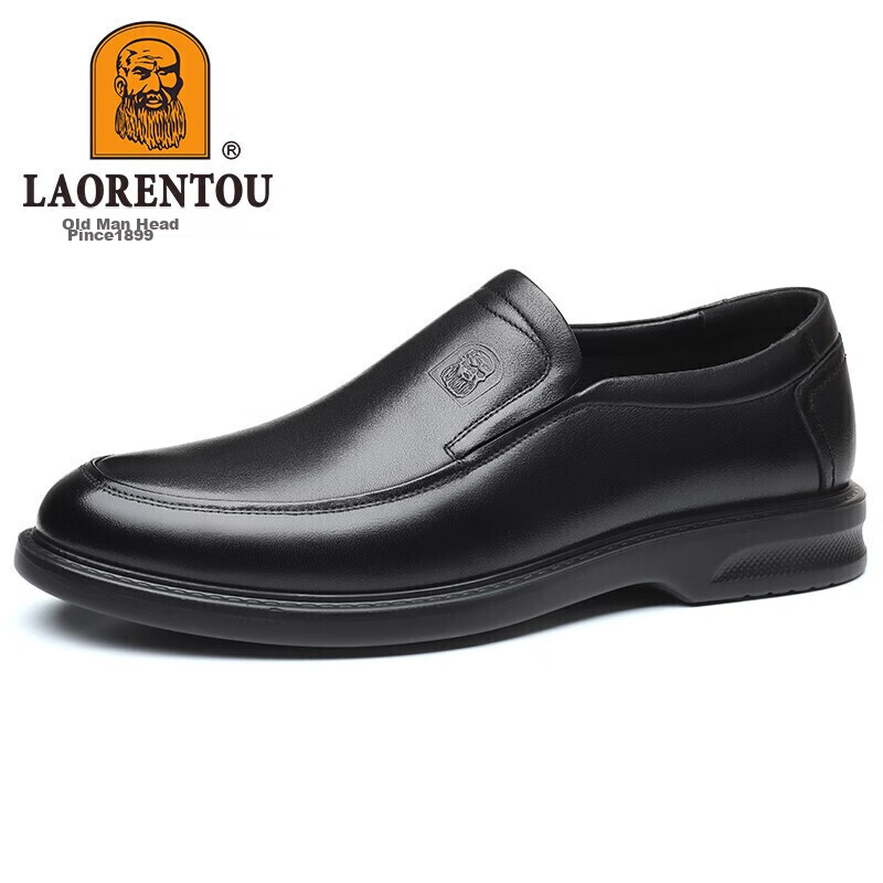LAORENTOU Business Casual Leather Shoes for Men, Spring Breathable Soft-Soled Co...