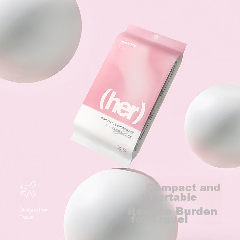 Banana Trip Disposable Women's Underwear, Sterilized Pure Cotton Thickened No-Ch...