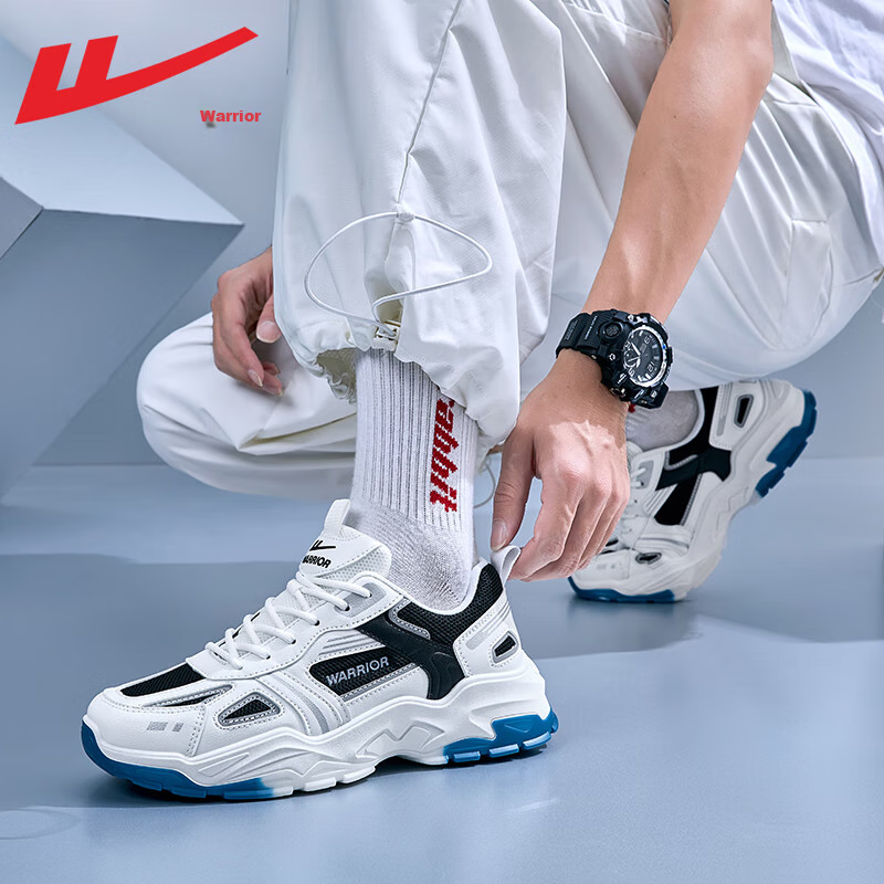 Warrior Warrior Sneakers for Men, Autumn And Winter Dad Shoes, Classic Thick-Sol...