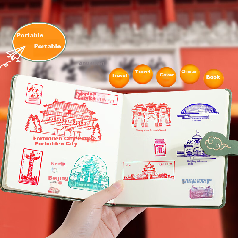 Langjie Travel Stamp Collection Book, Stamp Museum Collection Album, High-Qualit...