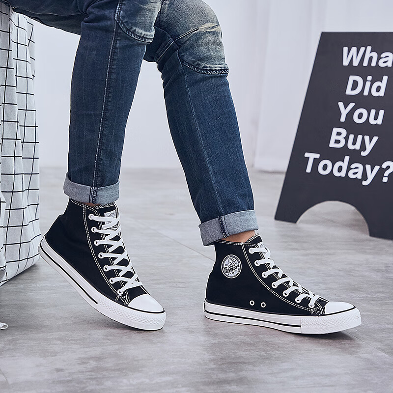 Huili High-Top Canvas Shoes, Versatile Casual Shoes, Breathable Rubber Sole Shoe...