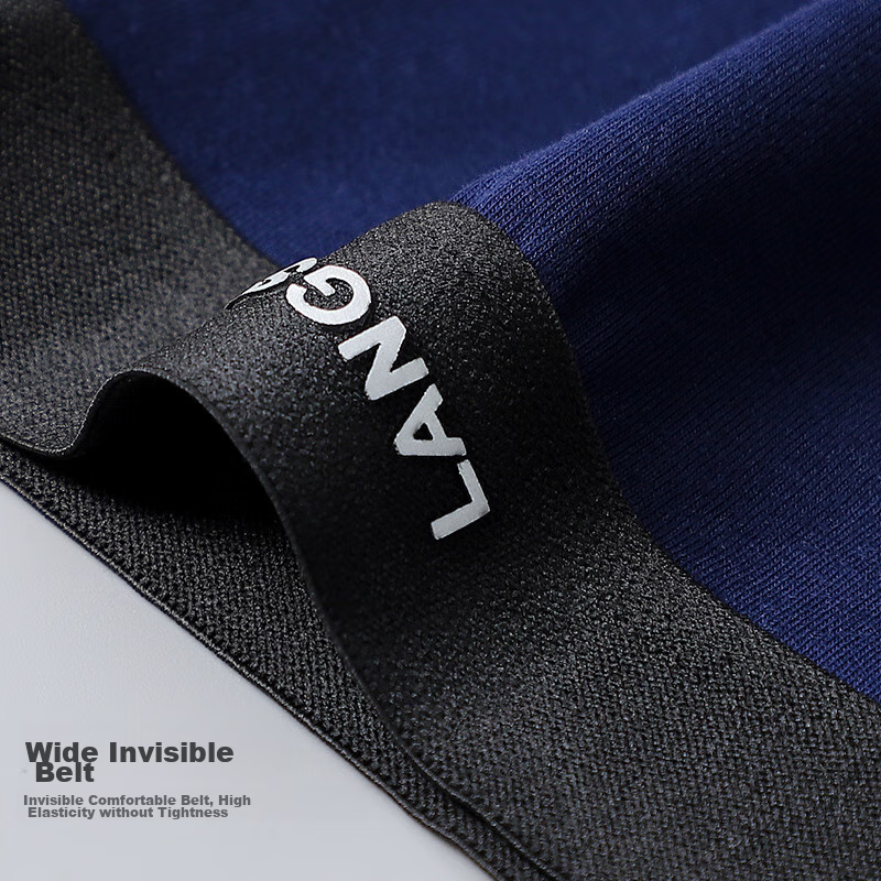 Langsha Men's Underwear, Boxer Briefs, Combed Cotton, Loose-Fitting, Large Size,...