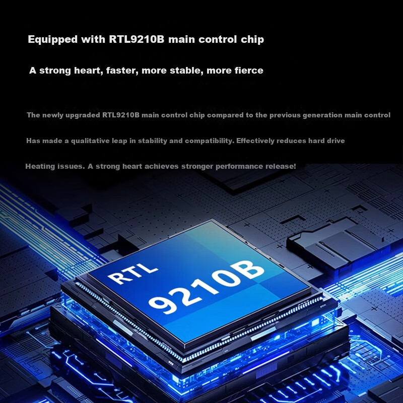 JEYI M.2 NVMe/SATA Dual-Protocol SSD Enclosure, Type-C3.2 Gen2 Portable Hard Dri...