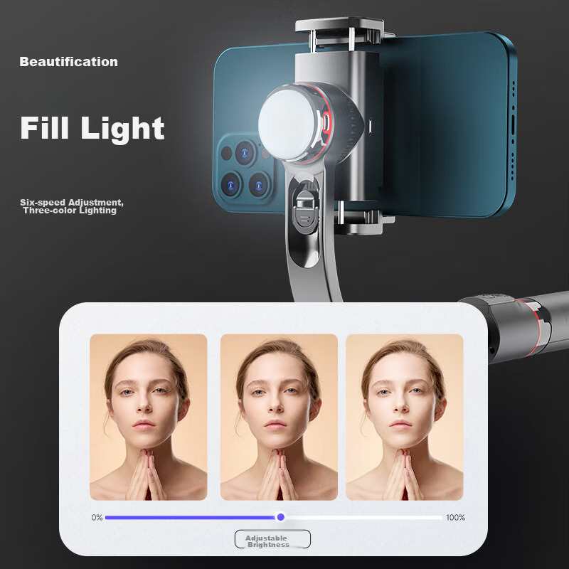 Selfieshow Smartphone Stabilizer, Extendable Selfie Stick, Travel Anti-Shake Tri...