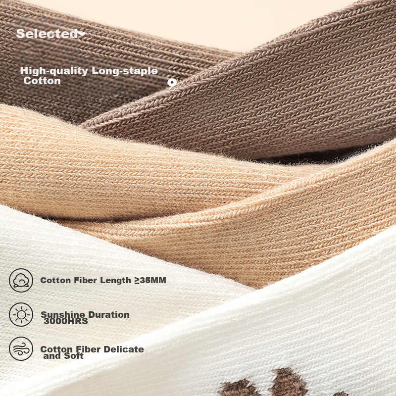 Langsha Children's Socks, Girls' Mid-Calf Socks for Spring And Autumn, Comfortab...