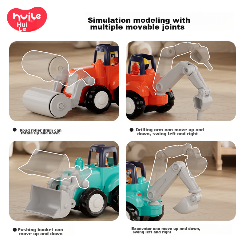 Huile Toys Children's Construction Vehicle Team Cars for Boys And Girls, Baby To...
