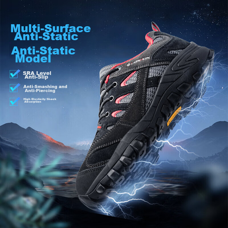 Langmen Safety Shoes for Men with Steel Toe Cap, Anti-Smashing, Anti-Puncture, A...