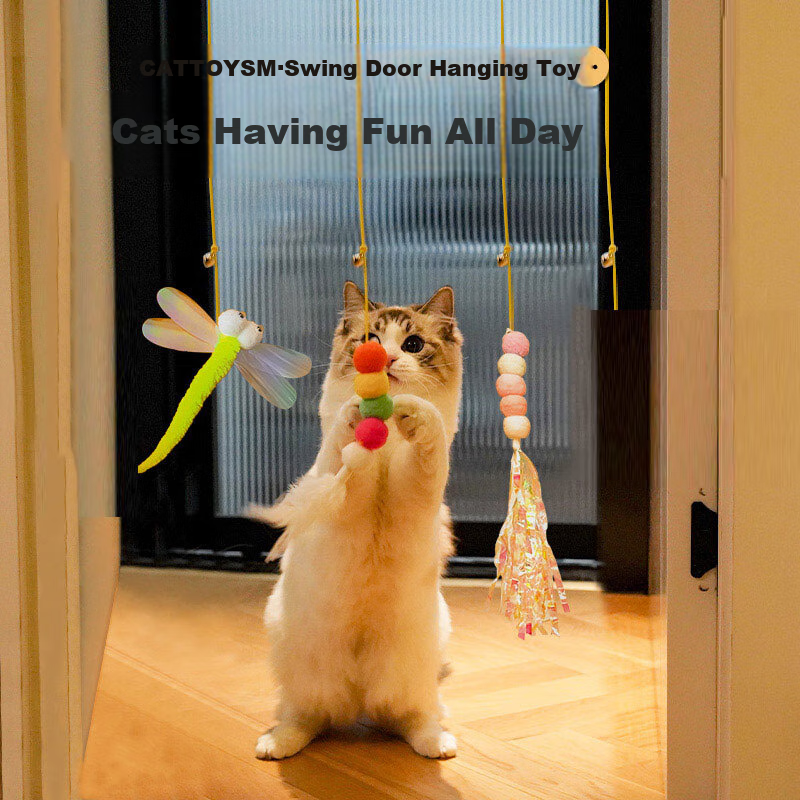 Pilot Cat Toy Self-Entertaining Teaser Wand, Swing, Butterfly, Kitten, Small Cat...