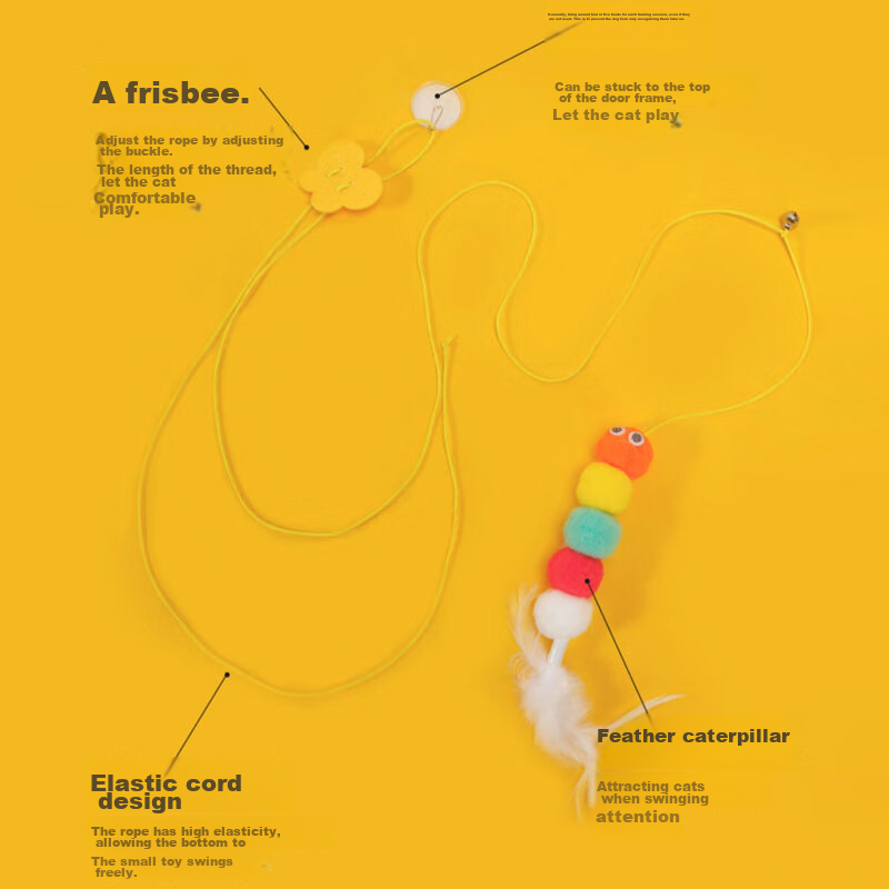 Pilot Cat Toy Self-Entertaining Teaser Wand, Swing, Butterfly, Kitten, Small Cat...