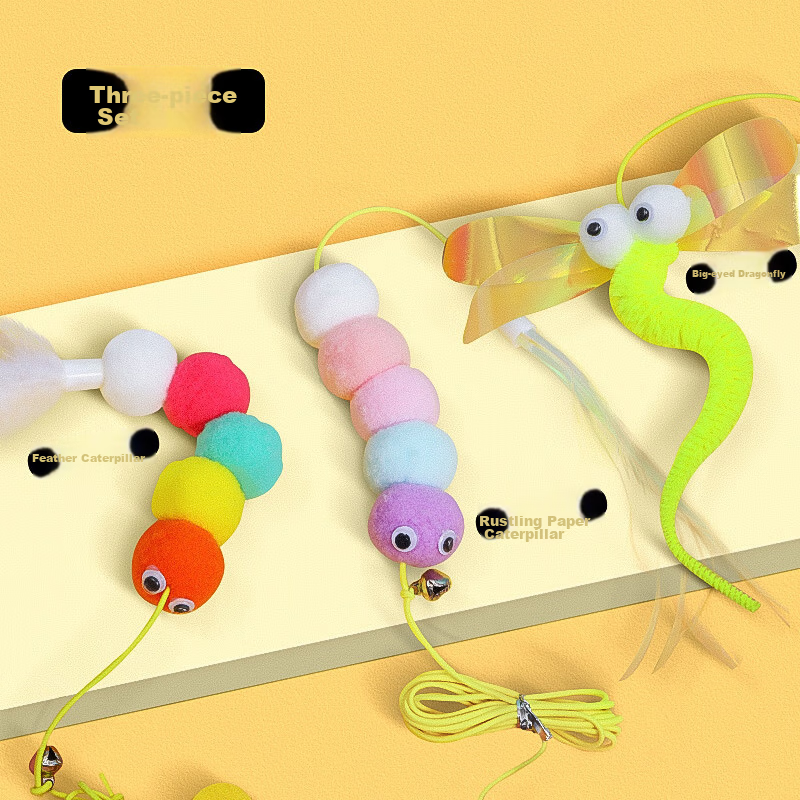 Pilot Cat Toy Self-Entertaining Teaser Wand, Swing, Butterfly, Kitten, Small Cat...