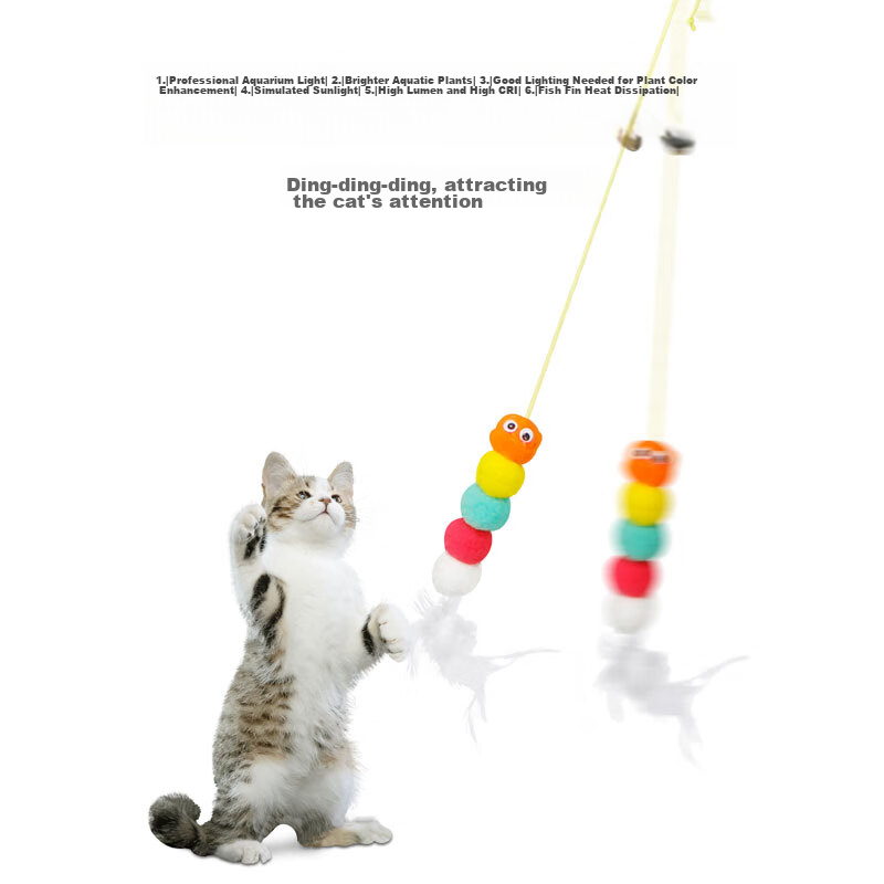 Pilot Cat Toy Self-Entertaining Teaser Wand, Swing, Butterfly, Kitten, Small Cat...