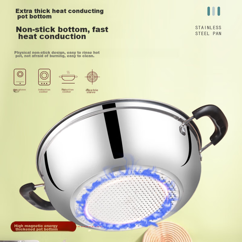 KEGOO Soup Pot, Hot Pot Cookware, Compatible with Gas Stove And Induction Cooker...