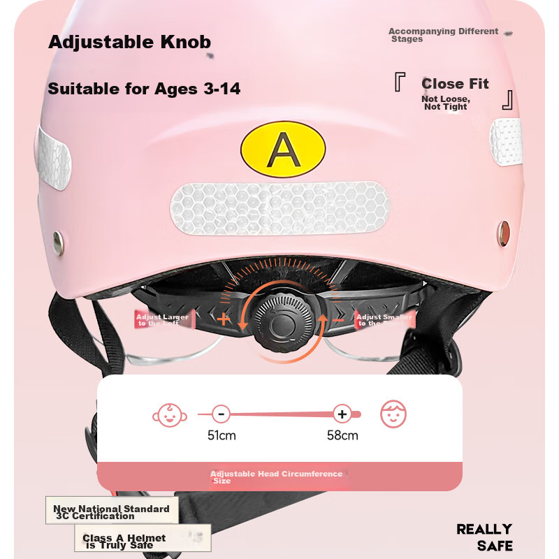 Jinzhongzhao Children's Helmet, 3C Certified, Electric Motorcycle, for Ages 3-6,...