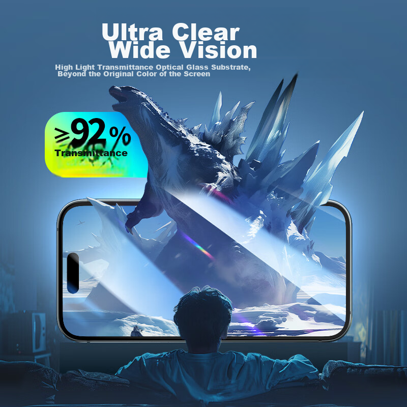 Langke [2 Pieces] Tempered Glass Screen Protector for IPhone 14 Pro Max, Apple 1...