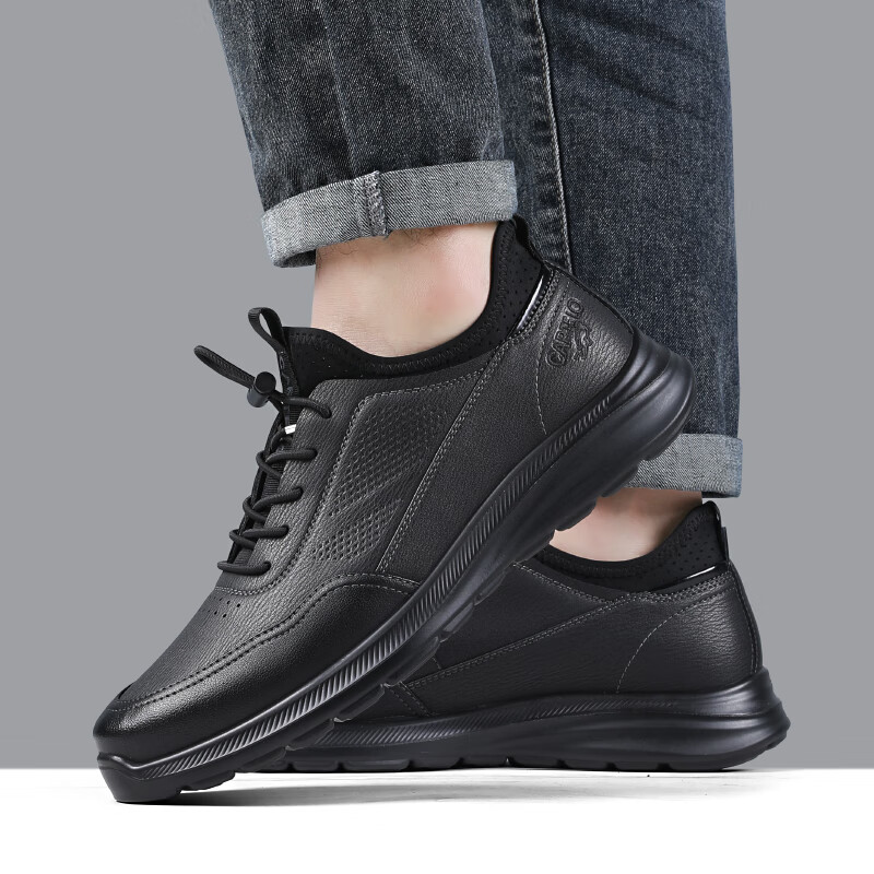 CARTELO Men's Leather Shoes, Business Casual Sports, Spring And Summer, Slip-On,...