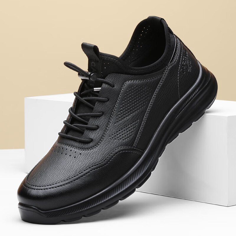 CARTELO Men's Leather Shoes, Business Casual Sports, Spring And Summer, Slip-On,...