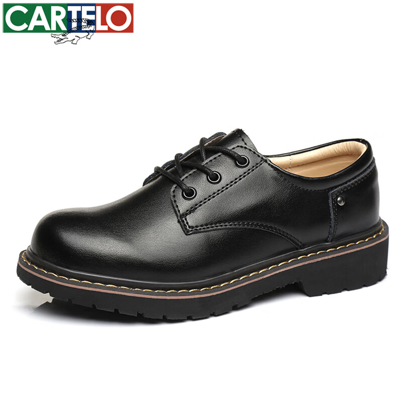 CARTELO British Style Retro Small Leather Shoes Women's Strap Single Shoes KDLYJ...
