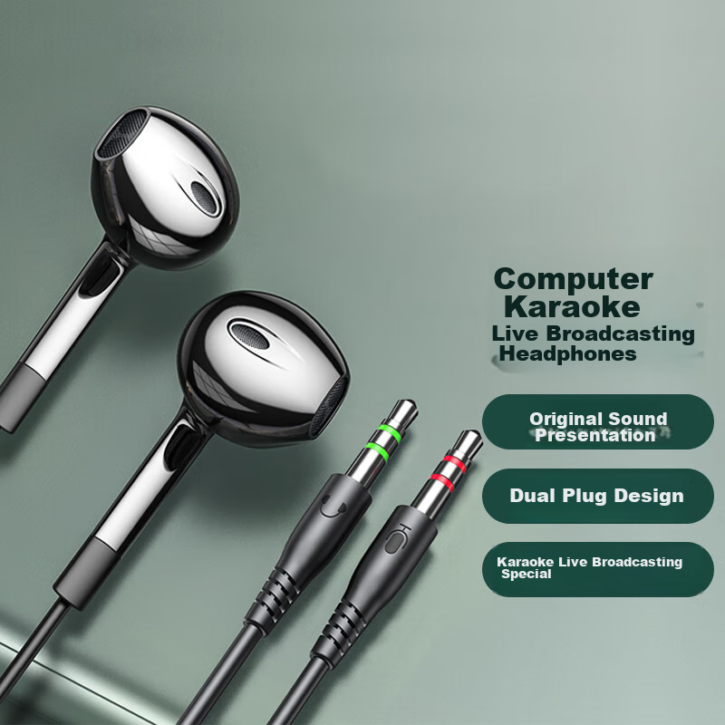 Lansidun Computer Headset Wired Dual Plug Dual Jack with Microphone, Laptop Desk...